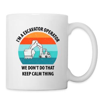 Excavatrice Conducteur d’excavatrice Camion d’excavatrice - Mug blanc - blanc - Droite
