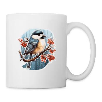 Kohlmeise im Winter - Tasse - Weiß - Rechts