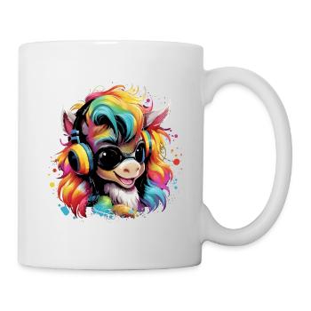 Poulain mignon avec casque cadeau sport équestre - Mug blanc - blanc - Droite