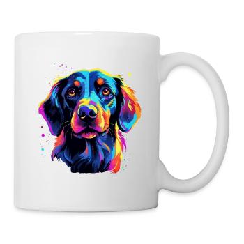 Dog Neon Gift for Dogs Fans Fur Nose - Mug - white - Right