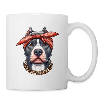 Pitbull Le Gangster - Mug blanc - blanc - Droite