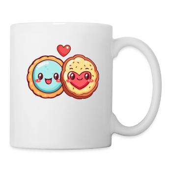 Cookies Couple Love Heart Valentine's Day - Mug - white - Right