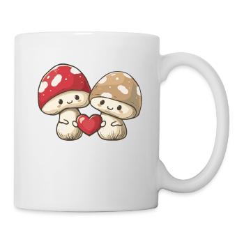 Mushrooms Couple Love Heart Valentine's Day - Mug - white - Right