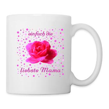 liebste Mama Rose - Tasse - Weiß - Rechts
