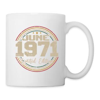 Né en June 1971 Anniversaire 11971 Juin 1971 Juin - Mug blanc - blanc - Droite