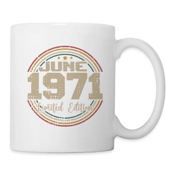 Né en June 1971 Anniversaire 11971 Juin 1971 Juin - Mug blanc - blanc - Droite