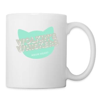 Wolkin's Whiskers - Ein Katzenlogo - Tasse - Weiß - Rechts
