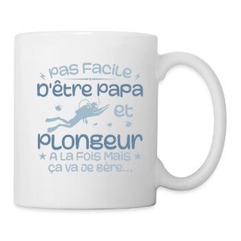 It's not easy to be a dad and a diver at the same time - Mug - white - Right