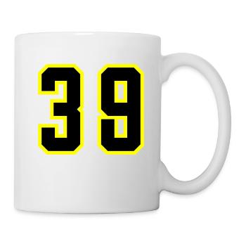39 Zahl Trikot - Tasse - Weiß - Rechts