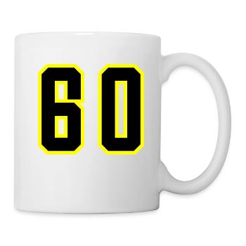 60 Zahl Trikot - Tasse - Weiß - Rechts