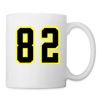 82 Zahl Trikot - Tasse - Weiß - Rechts