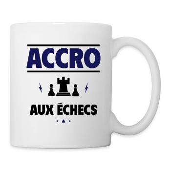 accro aux échecs - Mug blanc - blanc - Droite