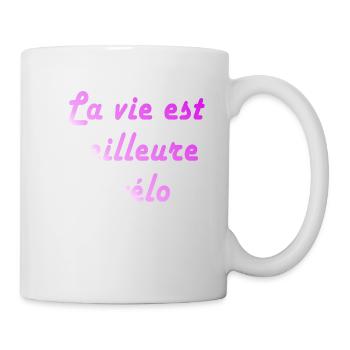 velo cycliste a vélo - Mug blanc - blanc - Droite