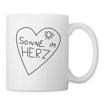 Sonne im Herz - Tasse - Weiß - Rechts