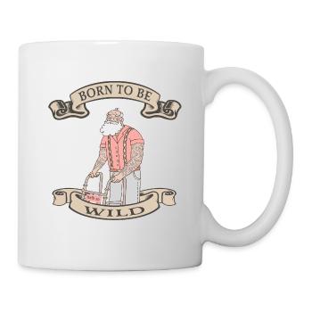 Active senior with walker - Mug - white - Right