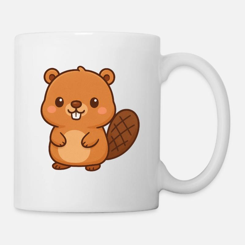 Kawaii Bieber Illustration - Mug blanc - blanc