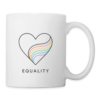 Pride Regenbogen Liebe Gleichheit Vielfalt Queer - Tasse - Weiß - Rechts