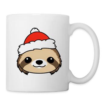 Paresseux de Noël avec le Père Noël - Mug blanc - blanc - Droite