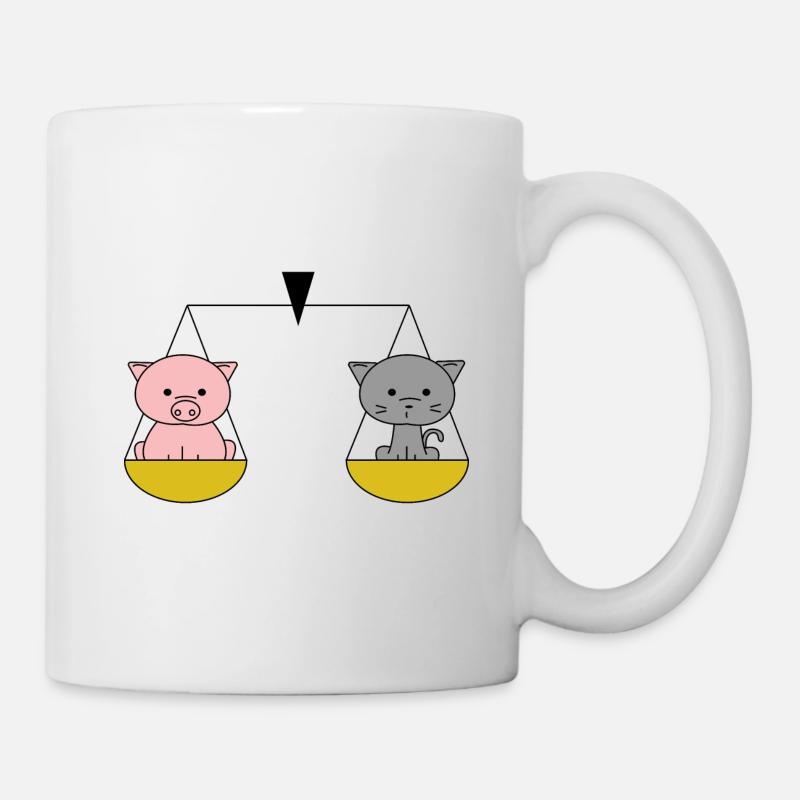 Katz wie Schwein - Tasse - Weiß