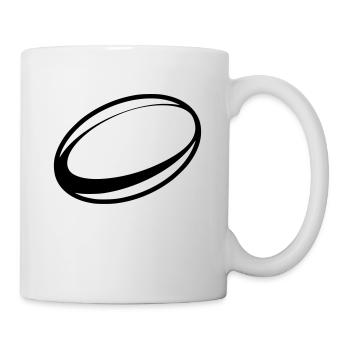 Rugby shirt design rugbyball shirt - Tasse - Weiß - Rechts