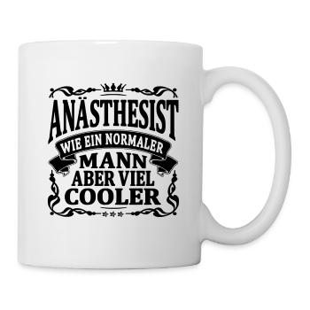anästhesist aber viel cooler - Tasse - Weiß - Rechts