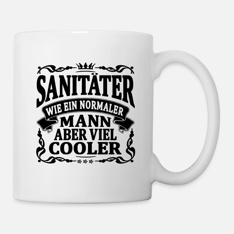 sanitäter aber viel cooler - Tasse - Weiß
