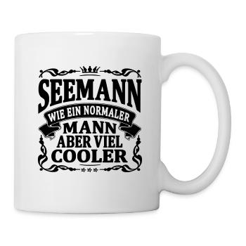 seemann aber viel cooler - Tasse - Weiß - Rechts