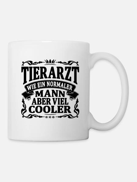 tierarzt aber viel cooler - Tasse - Weiß
