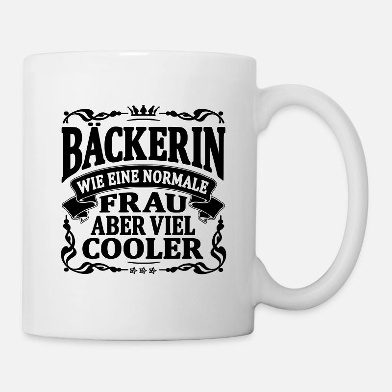 bäckerin aber viel cooler - Tasse - Weiß
