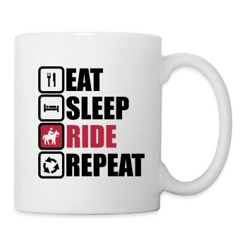 eat sleep ride repeat,horse riding,horses - Mug - white - Right