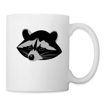 Waschbär ,Racoon - Tasse - Weiß - Rechts