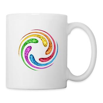 Infinity spirale Infinie pierres Arc-en-ciel - Mug blanc - blanc - Droite