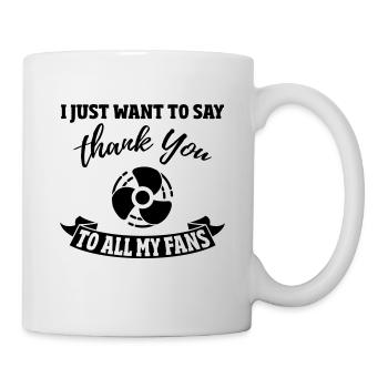 Sweating in the summer heat fan - Mug - white - Right