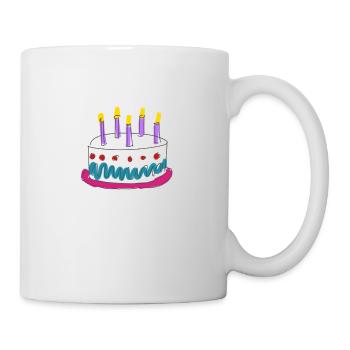 Torte - Tasse - Weiß - Rechts