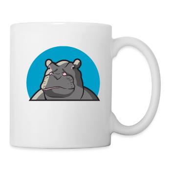 Hippo Nilpferd - Tasse - Weiß - Rechts