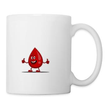 B positif car le sang laisse tomber optimiste donneur de sang - Mug blanc - blanc - Droite