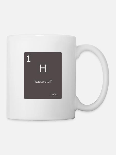 Wasserstoff - Tasse - Weiß
