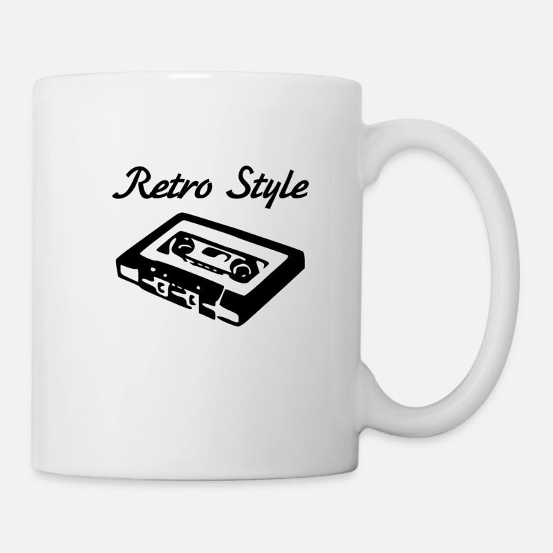 Rétro Style Audio Cassette - Mug blanc - blanc