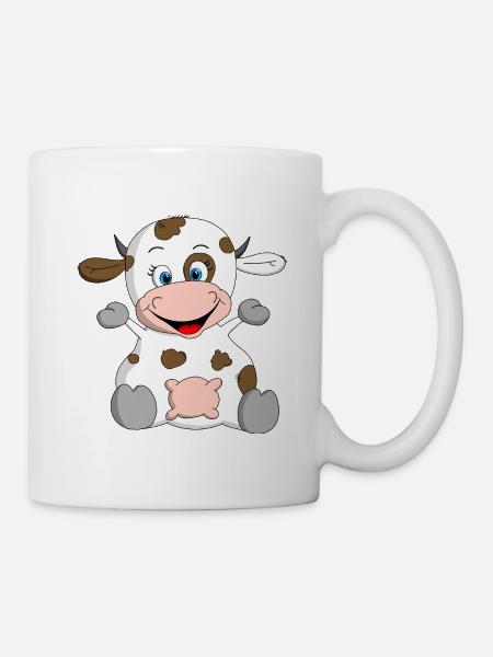 hearty cow says moo - Mug - white