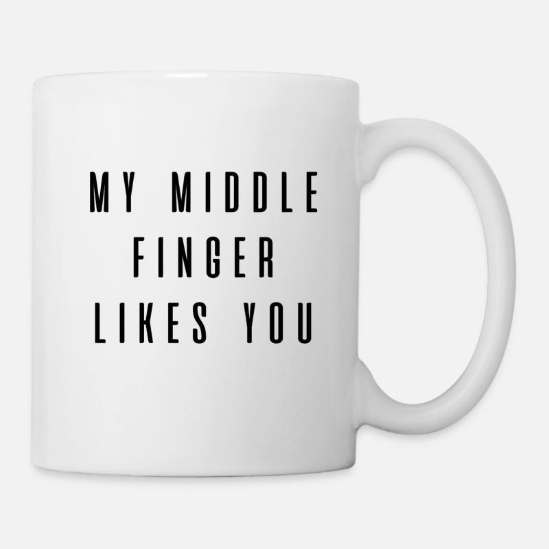 Middle finger middle finger - Mug - white