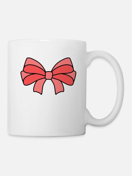 Pink / pink bow for a sugar sweet look - Mug - white