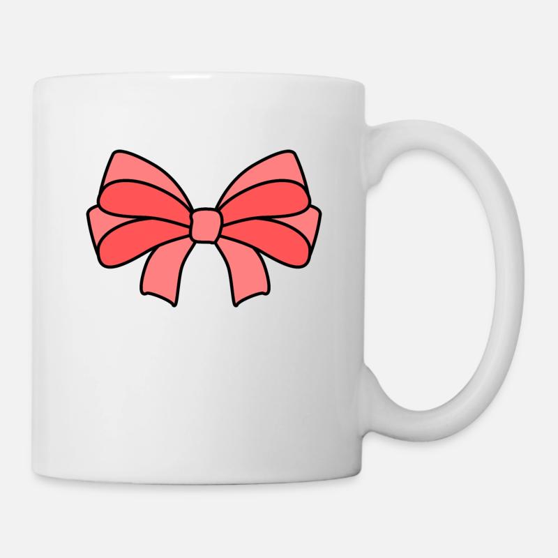 Pink / pink bow for a sugar sweet look - Mug - white