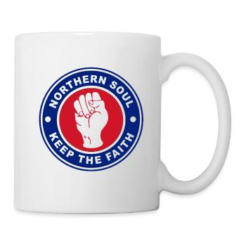 Norther Soul Keep the Faith Logo Union Flag Colour - Mug - white - Right
