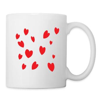 Herzen - Tasse - Weiß - Rechts