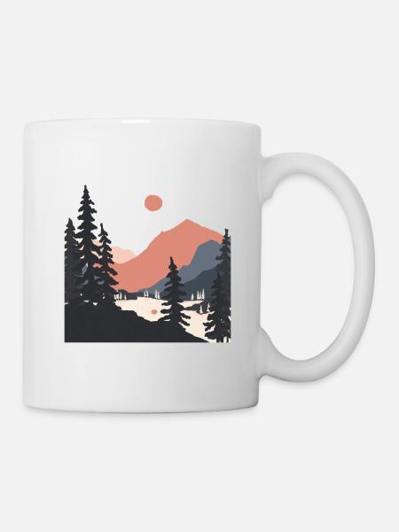 La géométrie du lever du soleil - Mug blanc - blanc