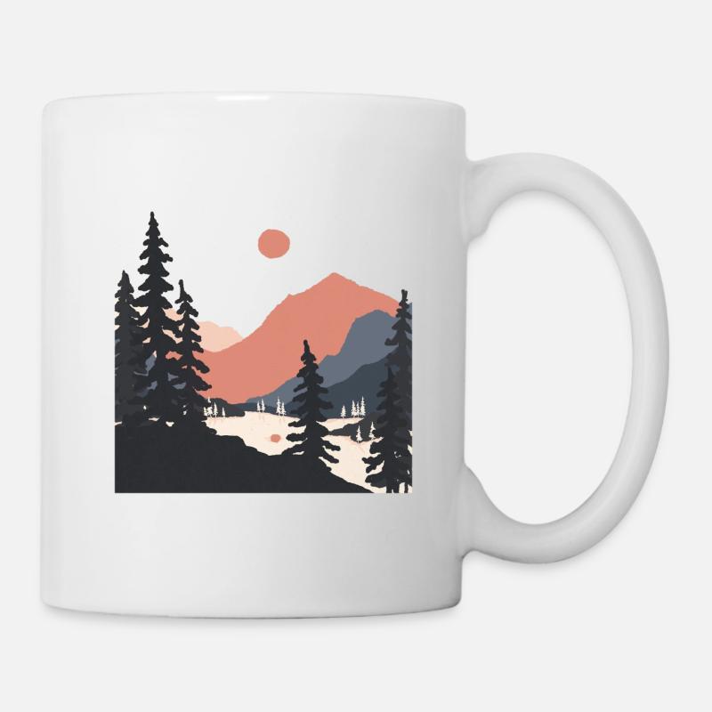 La géométrie du lever du soleil - Mug blanc - blanc