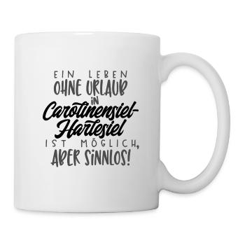 Ein Leben ohne Urlaub (schwarz) - Tasse - Weiß - Rechts