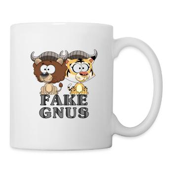 lustige Fake Gnus - Mug - white - Right
