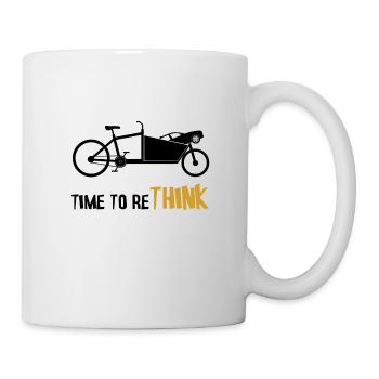 Cargo Bike Time to Rethink Climate Change - Mug - white - Right