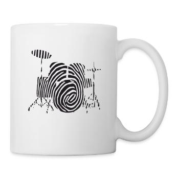Empreinte digitale du tambour - Mug blanc - blanc - Droite